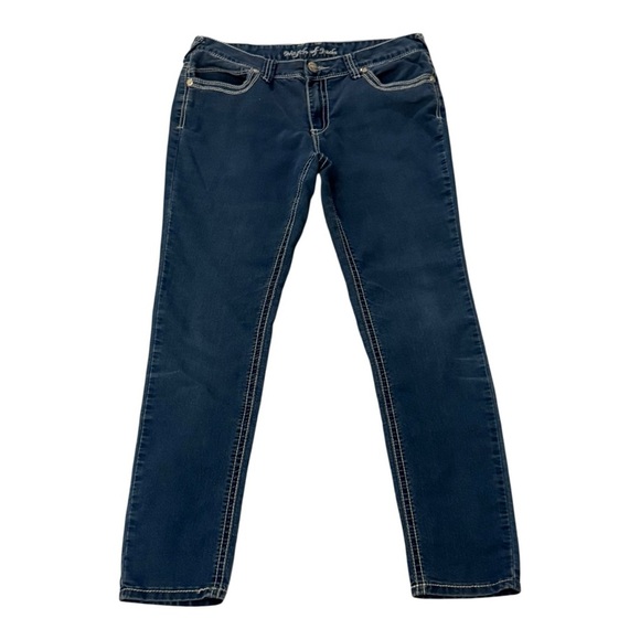 Moth of Jade Women's Straight Leg Jeans size 10 dark wash cotton blend - Picture 1 of 6